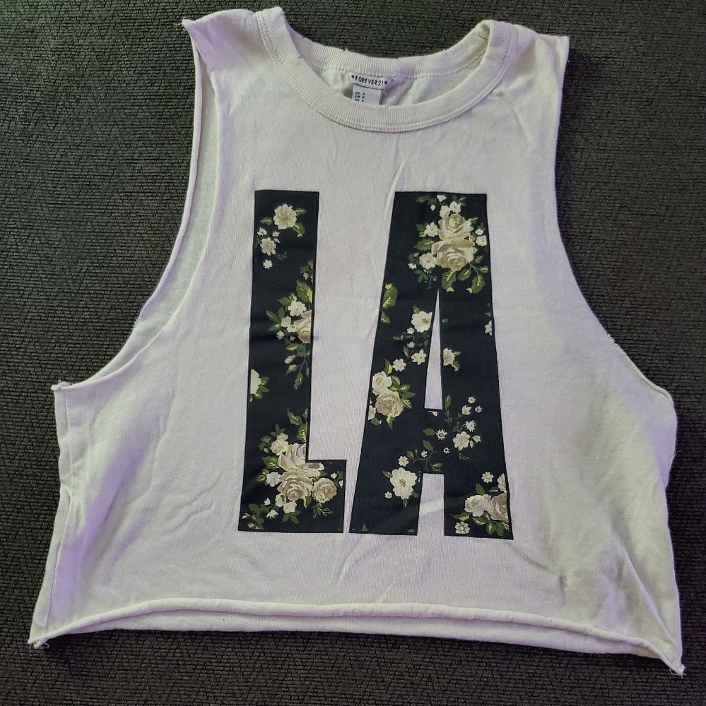 Forever 21 distressed crop top